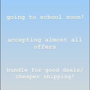 make offers!! i’m very flexible!!